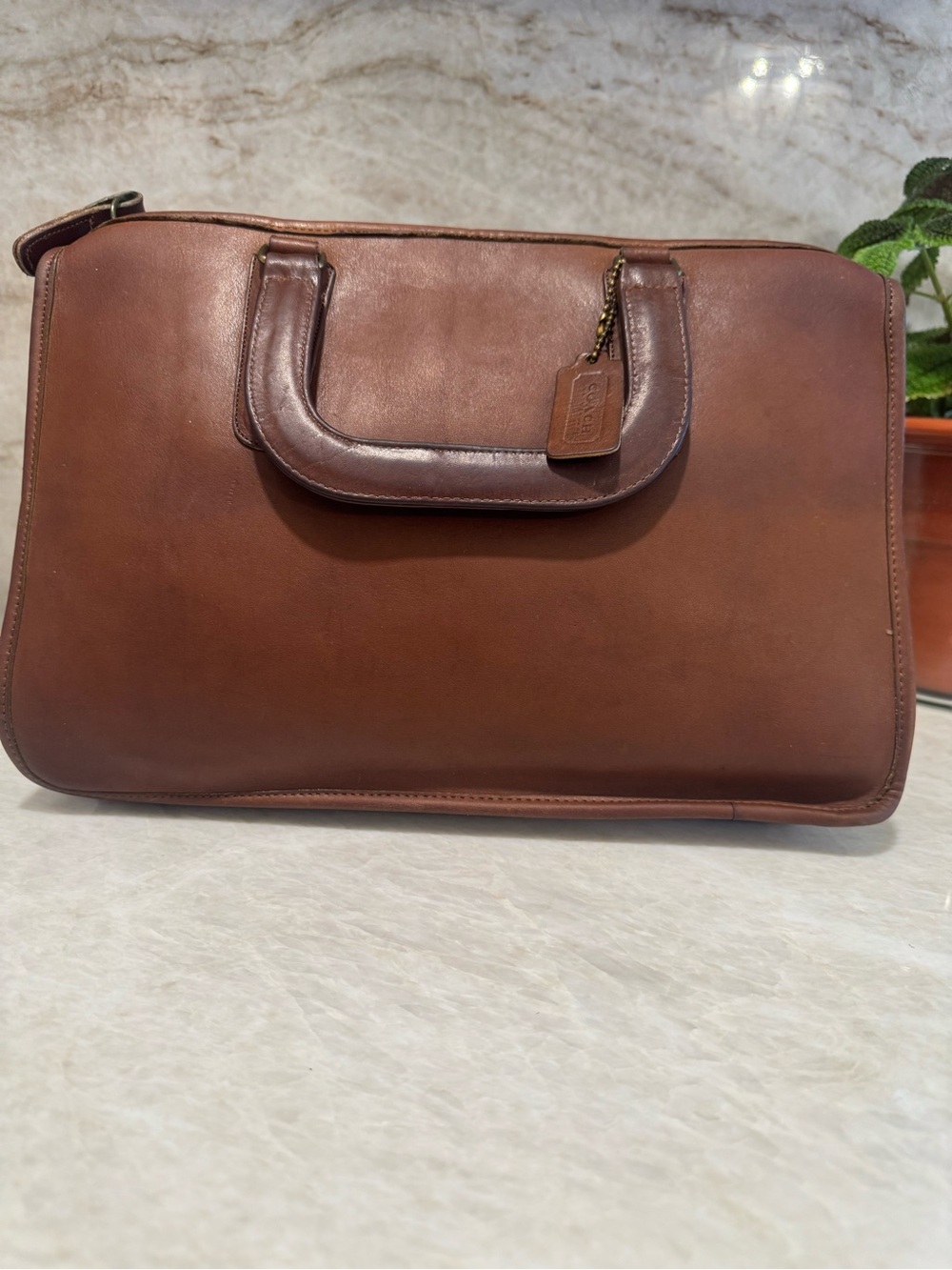 Vintage Coach 9430 Slim Satchel Standard Brown Leather NYC Talon